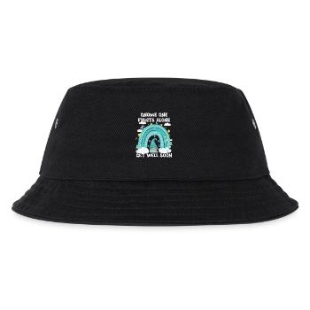 Gnome One Fights Alone Ovarian Cancer - Kids’ Bucket Hat - black - Front