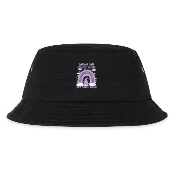 Gnome One Fights Alone Cancer Awareness - Kids’ Bucket Hat - black - Front