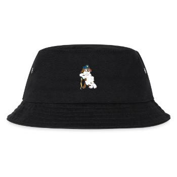 Hund Polizist Polizeimütze Polizei - Kinder Bucket Hat - Schwarz - Vorne
