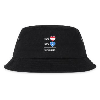 Österreich und Somalia genial / Geschenk - Kinder Bucket Hat - Schwarz - Vorne