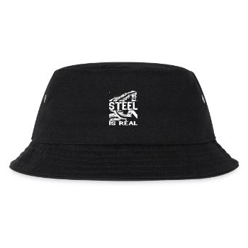 Road bike Keirin Fixie. Steel is real - Kids’ Bucket Hat - black - Front