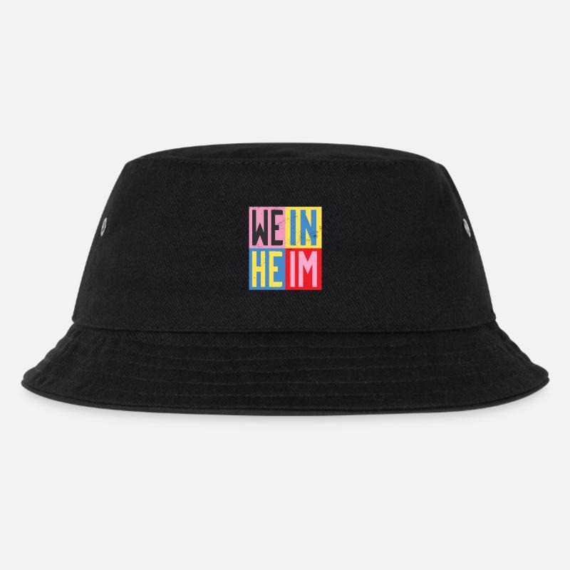 Weinheim Design - Kinder Bucket Hat - Schwarz