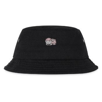 Schaf mit Baby Schaf - Kinder Bucket Hat - Schwarz - Vorne