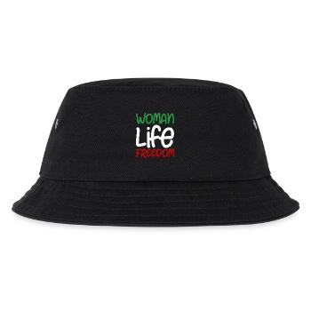 Woman Life Freedom Iran Frauen Frau Frauenrechte - Kinder Bucket Hat - Schwarz - Vorne