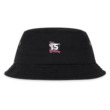 5th Birthday Kids Unicorn Toodler Five - Kinder Bucket Hat - Schwarz - Vorne