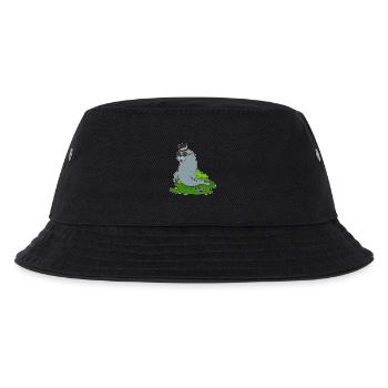 Seehund Gentleman Zylinder - Kinder Bucket Hat - Schwarz - Vorne