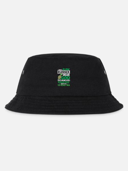 Turtle Saying Running Funny - Kids’ Bucket Hat - black