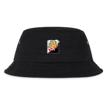Faultier Berg Berge Berggipfel Gipfel - Kinder Bucket Hat - Schwarz - Vorne