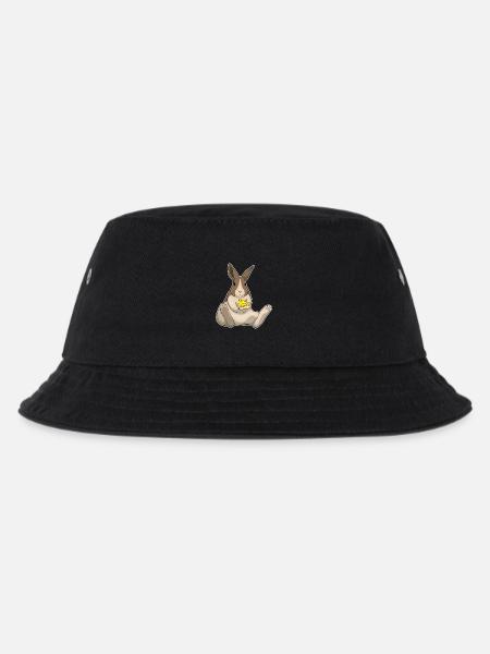 Hase Pizza - Kinder Bucket Hat - Schwarz
