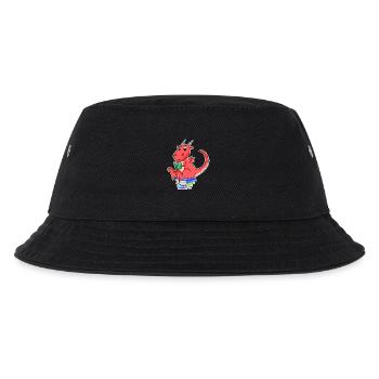 Bücher Drache Drachen - Kinder Bucket Hat - Schwarz - Vorne