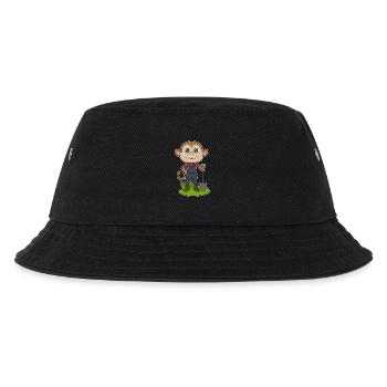 Monkey Farmer Shovel Farm - Kids’ Bucket Hat - black - Front