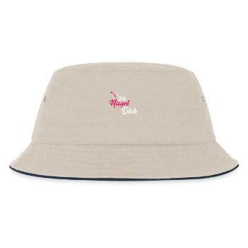 Ich Nagel Dich Nageldesignerin - Kinder Bucket Hat - Natur/Navy - Vorne