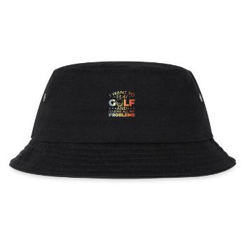 Lustiger Golf Spruch - Kinder Bucket Hat - Schwarz - Vorne