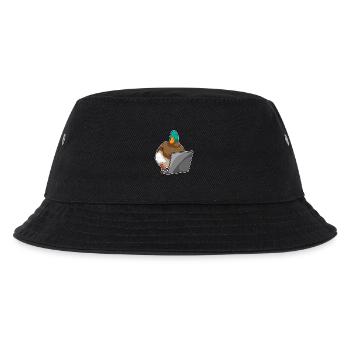 Ente Laptop - Kinder Bucket Hat - Schwarz - Vorne