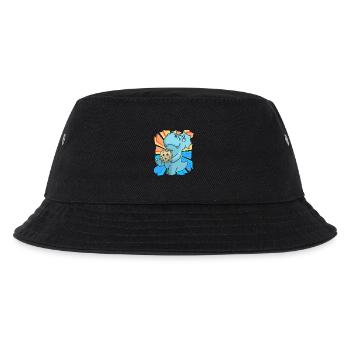 Geburtstagsgeschenk Kinder Kekse Dino naschen - Kinder Bucket Hat - Schwarz - Vorne