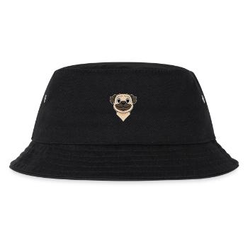 Hund Hunderasse Mops - Kinder Bucket Hat - Schwarz - Vorne