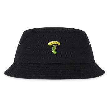 Raupe Fallschirm - Kinder Bucket Hat - Schwarz - Vorne