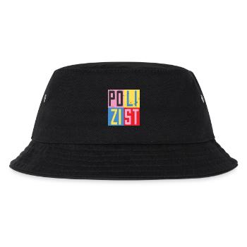 Polizist Design - Kinder Bucket Hat - Schwarz - Vorne