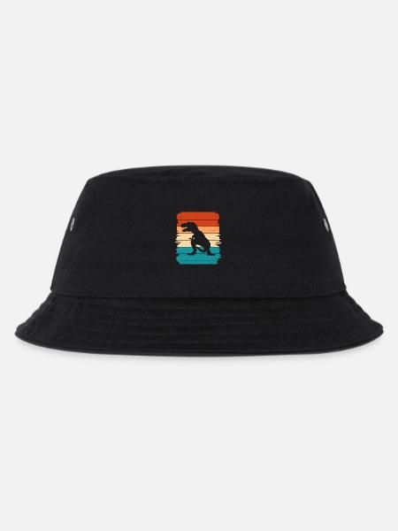 T-Rex - Kinder Bucket Hat - Schwarz