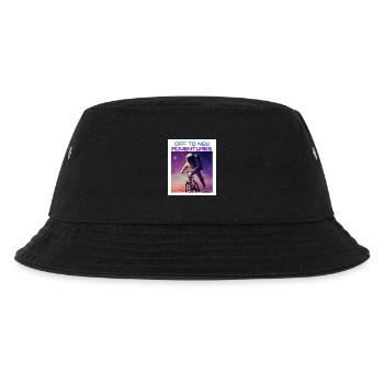 Astronaut on Bike - Off to new Adventures - Kids’ Bucket Hat - black - Front