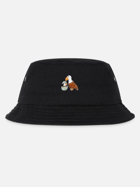 Adler Familie - Adler mit Baby - Adler Motiv - Kinder Bucket Hat - Schwarz