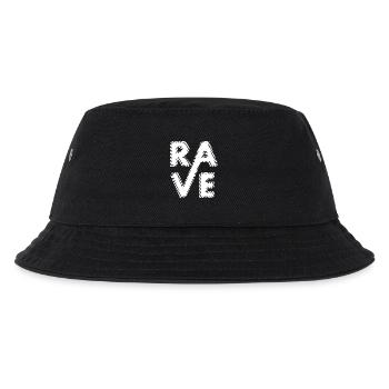 Rave Art Fuzzy-Design, zum Rave EDM Techno House - Kinder Bucket Hat - Schwarz - Vorne