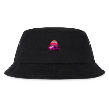 Sportwagen Retro Wave Sunset Vaporwave - Kinder Bucket Hat - Schwarz - Vorne