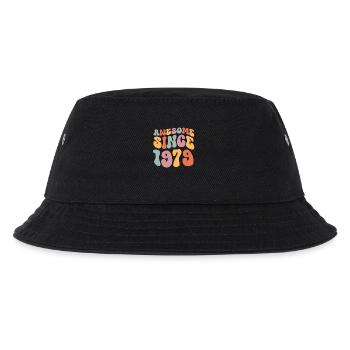 1979 Born birthday Groovy Vintage Retro - Kids’ Bucket Hat - black - Front