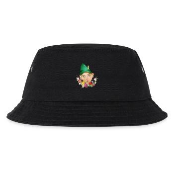 Der Seppel oder auch Seppl als Puppen Porträt - Kinder Bucket Hat - Schwarz - Vorne