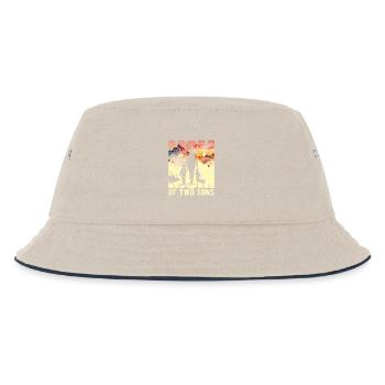 Mutter mit zwei Söhnen Muttertag Berge Mama Kind - Kinder Bucket Hat - Natur/Navy - Vorne