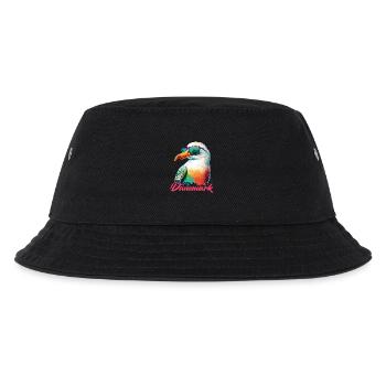 Denmark holiday cool colorful seagull with sunglasses - Kids’ Bucket Hat - black - Front