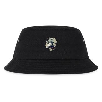 Alte Dampflok - Kinder Bucket Hat - Schwarz - Vorne