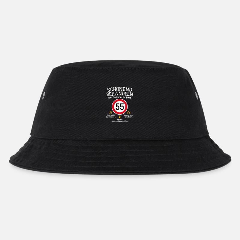 55. Geburtstag Schonend Behandeln Oldtimer Ist 55 - Kinder Bucket Hat - Schwarz