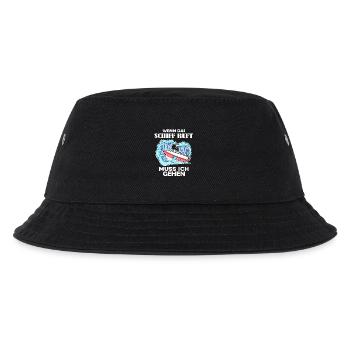 Boote Motorboot Kapitän Boot Seefahrt Geschenk - Kinder Bucket Hat - Schwarz - Vorne