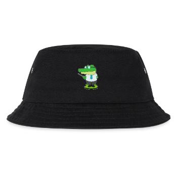 Crocodile Teacher Pointing Stick School - Kids’ Bucket Hat - black - Front