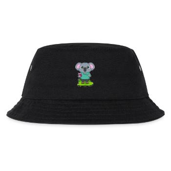Koala Teacher Pointing Stick School - Kids’ Bucket Hat - black - Front