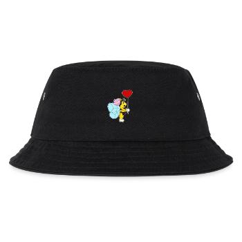 Biene Braut Luftballon Hochzeit - Kinder Bucket Hat - Schwarz - Vorne