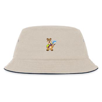 Erdmännchen Wasserpistole - Kinder Bucket Hat - Natur/Navy - Vorne