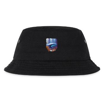 Surrealismus Kunst Wal im Wald - Kinder Bucket Hat - Schwarz - Vorne