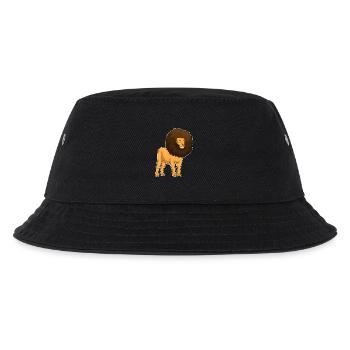 Löwe Afro Frisur - Kinder Bucket Hat - Schwarz - Vorne