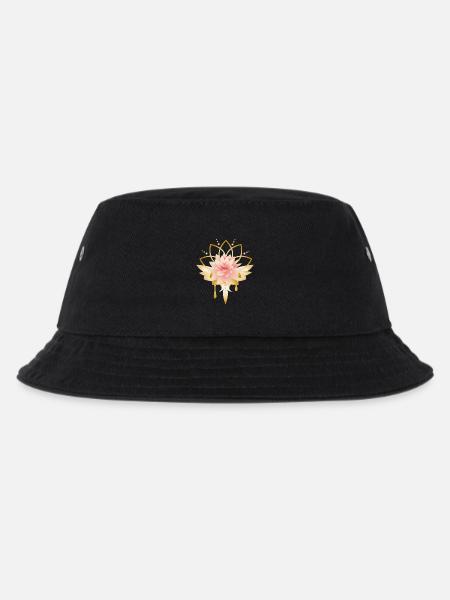 Fleur de lotus avec symbole de fleur d’or - Bob Enfant - noir