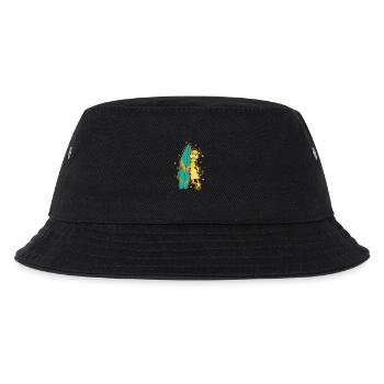 Giraffe mit einem Surfbrett Zoo Savanne - Kinder Bucket Hat - Schwarz - Vorne