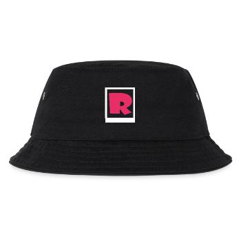 Schlichtes rosa Gothic R - Kinder Bucket Hat - Schwarz - Vorne