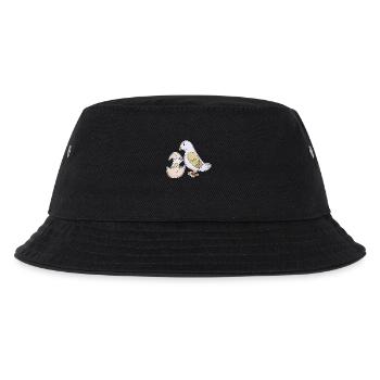 Vogel Familie - Vogel mit Baby - Kinder Bucket Hat - Schwarz - Vorne