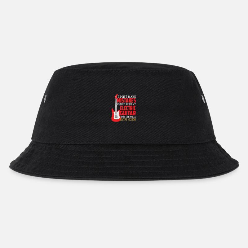 Vater mit E-Gitarre - Kinder Bucket Hat - Schwarz