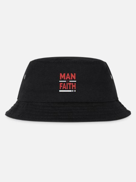 Man of Faith | Christian typography - Kids’ Bucket Hat - black