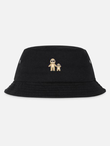 Faultier Familie - Faultier mit Baby - Faultier - Kinder Bucket Hat - Schwarz