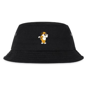 Hund Detektiv Lupe - Kinder Bucket Hat - Schwarz - Vorne