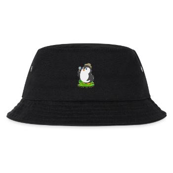 Pinguin Detektiv Lupe - Kinder Bucket Hat - Schwarz - Vorne