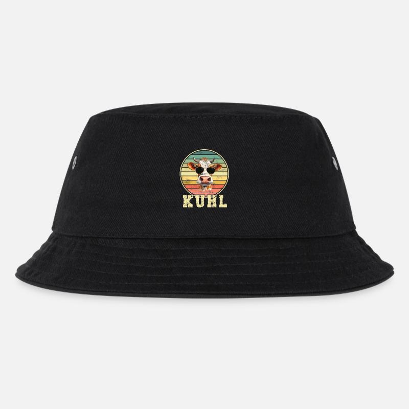 Kuh Kühe - Kinder Bucket Hat - Schwarz